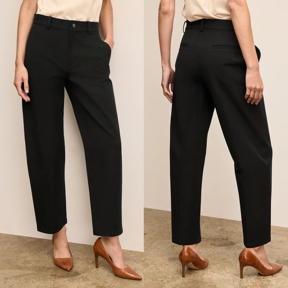 MM LaFleur Womens‎ The Bari Barrel-Leg Jean Size 14 Black Eco Better Than Denim